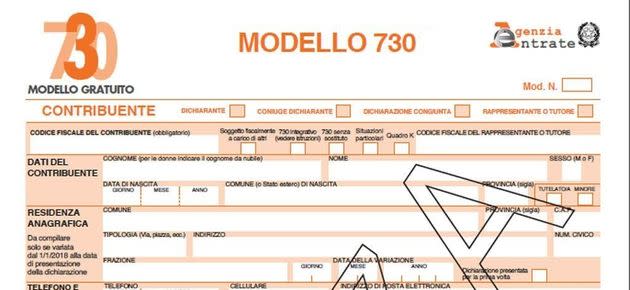 Anno nuovo, nuovo 730. L'Agenzia delle Entrate ha tolto il velo sulla bozza del nuovo modello di dichiarazione 'semplificato', spesso usato anche nella formula precompilata, pubblicando su proprio sito il modello e le istruzioni che quest'anno prevedono alcune novità di impatto ''popolare'', 4 gennaio 2019. ANSA/ UFFICIO STAMPA   +++ ANSA PROVIDES ACCESS TO THIS HANDOUT PHOTO TO BE USED SOLELY TO ILLUSTRATE NEWS REPORTING OR COMMENTARY ON THE FACTS OR EVENTS DEPICTED IN THIS IMAGE; NO ARCHIVING; NO LICENSING +++ (Photo: UFFICIO STAMPAANSA)