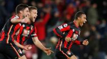 Bournemouth's Junior Stanislas celebrates scoring their third goal Mandatory Credit: Action Images / Paul Childs