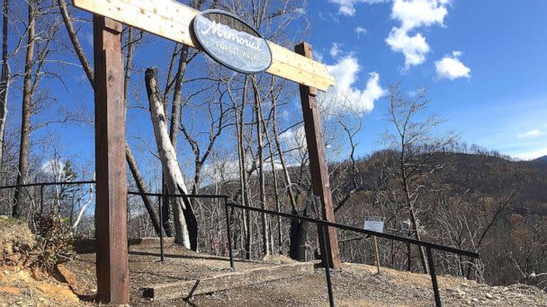 PHOTO: The entrance to the Memorial Forest Walk at Anakeesta adventure park in Gatlinburg, Tenn., is pictured on Nov. 21, 2017. (Jonathan Mattise/AP, FILE)