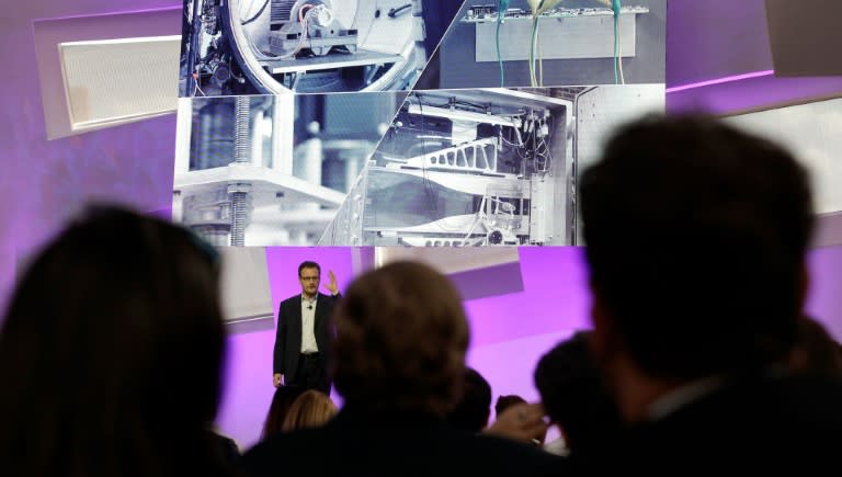 Rob Lloyd, CEO at Hyperloop One, talks during a press conference in Las Vegas, Nevada, on May 10, 2016