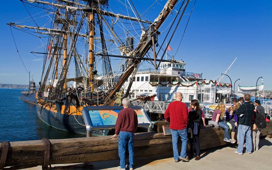 <p>The Maritime Museum in San Diego lets families on board the world’s oldest active sailing ship, the Star of India, for the whole night. The evening includes an imaginary 1870s voyage, where kids learn how to raise sails, navigate the seas using the stars, and sing famous sea shanties. The cost: $75 each. More <a rel="nofollow noopener" href="http://sdmaritime.org/visit/public-events/star-of-india-family-overnight/" target="_blank" data-ylk="slk:here.;elm:context_link;itc:0;sec:content-canvas" class="link ">here.</a></p>