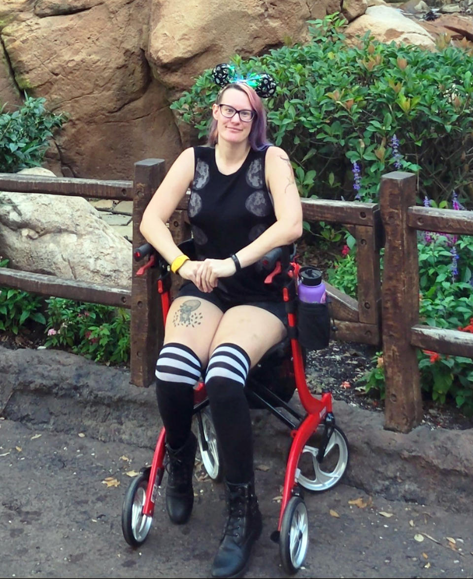 Bre Rider felt a little emotional when she realized that JanSport offered adaptive bags that made it easier for people using mobility devices and looked cool. (Courtesy Bre Rider)