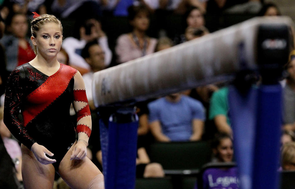 Shawn Johnson competes on the balance beam during the Senior Women's competition on day four of the Visa Gymnastics Championships at Xcel Energy Center on August 20, 2011 in St Paul, Minnesota.