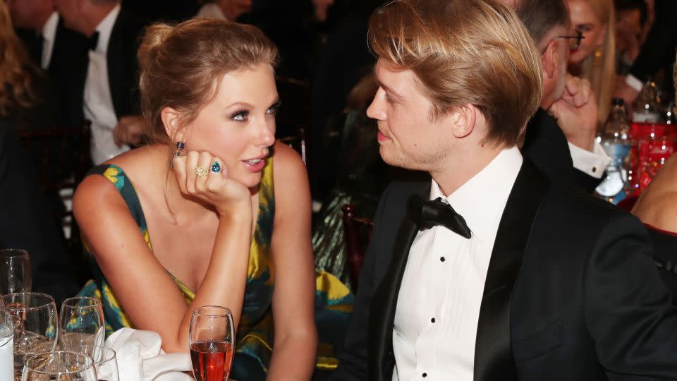 (From left) Taylor Swift and Joe Alwyn at the 2020 Golden Globe Awards in Beverly Hills. - Christopher Polk/NBC/NBCU Photo Bank/Getty Images