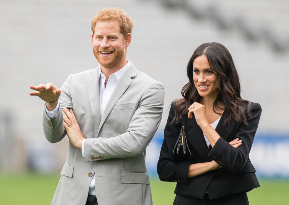 Royal expert Arianne Chernock believes Harry and Meghan will likely honor both of their families with their baby's name. (Photo: Samir Hussein via Getty Images)