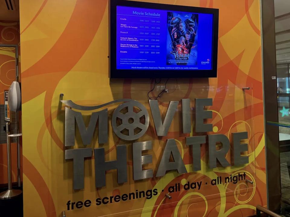 The movie theater at Singapore Changi International Airport.