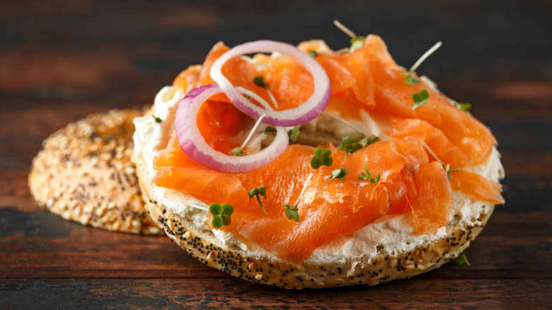 Bagel with lox