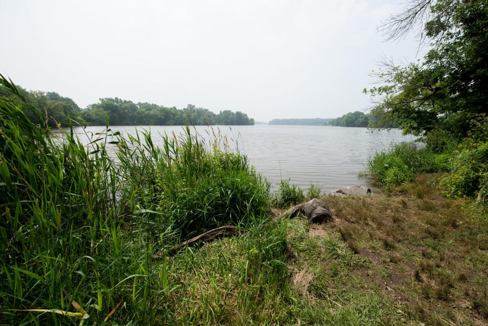 A view of Lake Luxembourg in Core Creek Park from Woodbourne and Ellis roads on Friday, June 30, 2023.