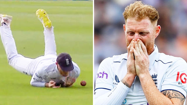 Pat Cummins: Watch: Ben Stokes' superb catch to dismiss Pat Cummins in 5th  Ashes Test