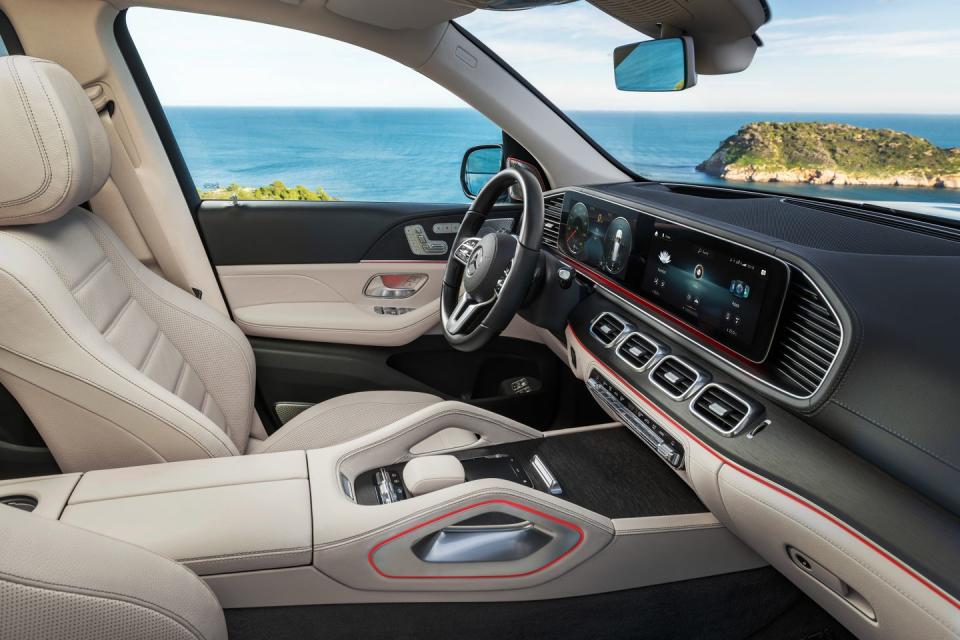 <p>Considering that the GLS is underpinned by the same architecture as the smaller GLE (which gained a third-row option in its recent redesign), it's no surprise that the interior looks identical.</p>