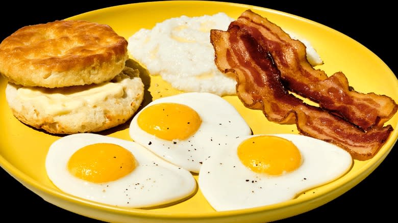 Krystal three egg breakfast plate