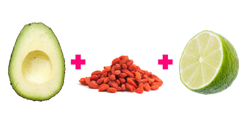 Avocado With Lime Juice and Goji Berries