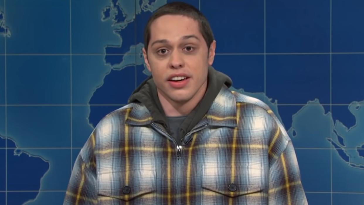  Pete Davidson on "Weekend Update." 