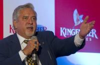 Kingfisher Airlines Chairman Vijay Mallya speaks to the media during a news conference in Mumbai November 15, 2011. REUTERS/Vivek Prakash/File photo