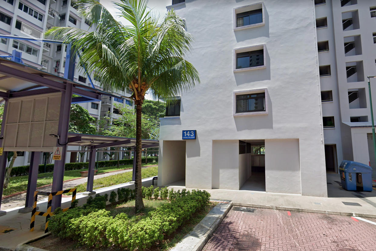 The girls' bodies were found at the foot of Block 143 Lorong 2 Toa Payoh. (PHOTO: Google Street View screengrab)