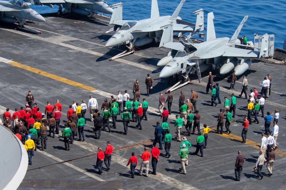 USS Harry S. Truman aircraft carrier sailors