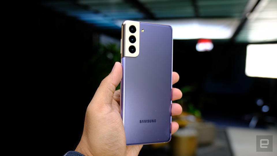 Samsung Galaxy S21+ in purple