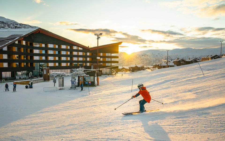 Το Myrkdalen Hotel προσφέρει καταλύματα για ski-in/ski-out κοντά στη σχολή σκι και τις πίστες