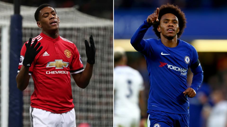 Anthony Martial could be heading to Chelsea in a swap deal with Willian.
