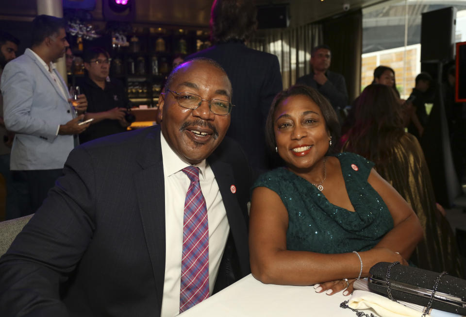 Gregory L. Robinson, former James Webb Space Telescope Program director, sits with his wife at the TIME100 Impact Awards on Oct. 02, 2022 in Singapore.<span class="copyright">Ore Huiying—Getty Images for TIME</span>