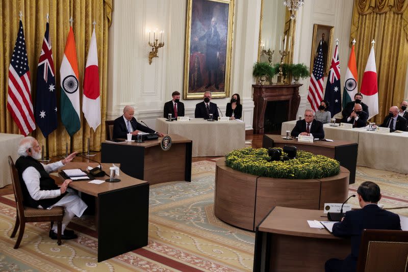 U.S. President Biden hosts 'Quad nations' meeting at the Leaders' Summit of the Quadrilateral Framework at the White House in Washington