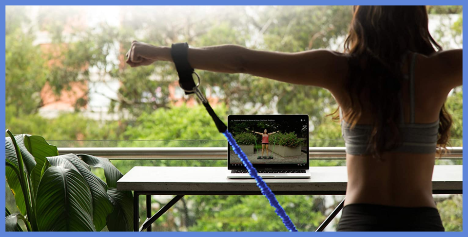 Today only, save big on this portable home gym workout package. (Photo: Amazon)