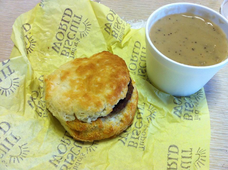 West Virginia: Sausage Biscuit Sandwich