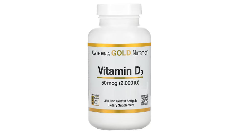 California Gold Nutrition, vitamina D3, 50 mcg (2000 UI), 360 cápsulas blandas de pescado.  (Foto: iHerb SG)