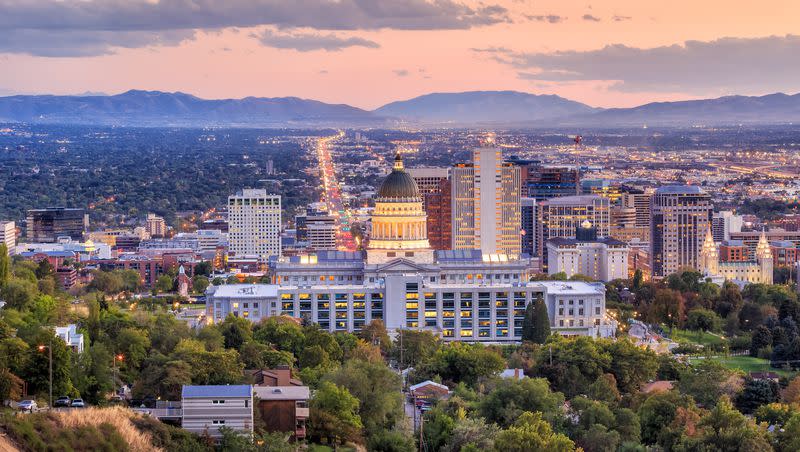 The Salt Lake City skyline on a summer evening. Salt Lake City ranked fifth among the healthiest cities in the United States. 