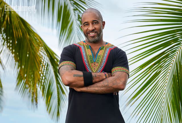 <p>Patrick Ecclesine/NBC</p> Jamil Sipes on 'Deal or No Deal Island'