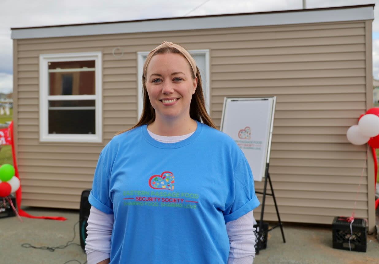 Samantha Galvin is president of the Eastern Passage Food Security Society. (Jeorge Sadi/CBC - image credit)