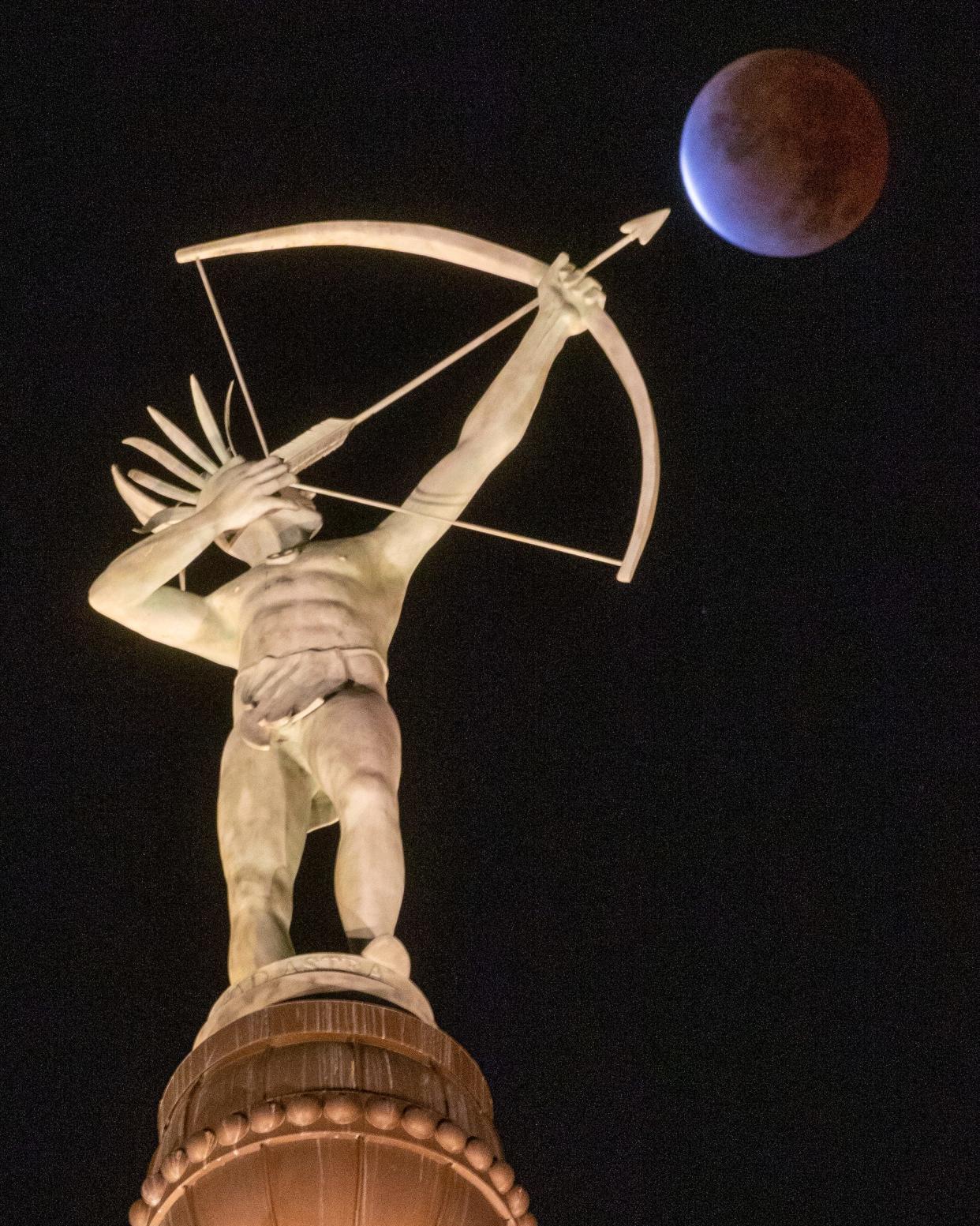 The Ad Astra statue of a Kansas warrior atop the Kansas Statehouse dome has a replica that could be on Capitol grounds with fundraising help.