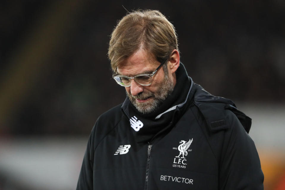 Jürgen Klopp verlor mit dem FC Liverpool gegen Swansea City. (Bild: Getty Images)