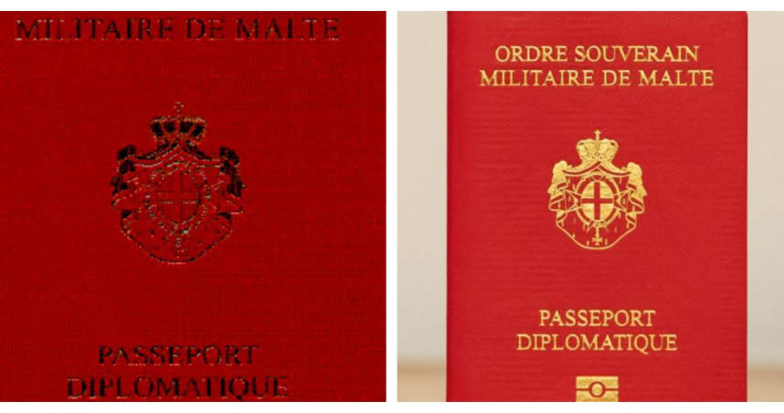 世界上最罕見的護照由馬爾他騎士團核發。（圖／翻攝自X）