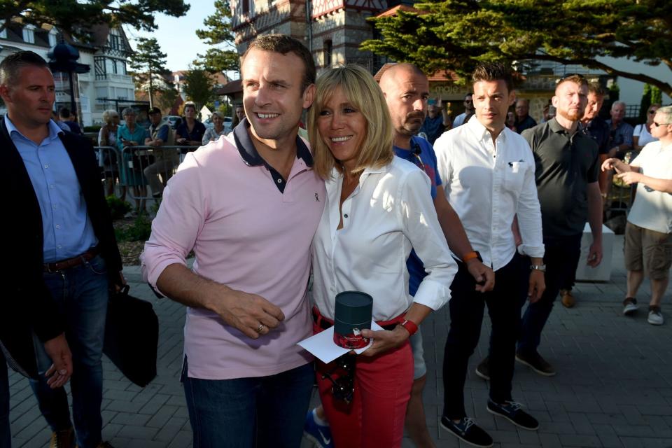 French President Emmanuel Macron and wife Brigitte want a pool where they can avoid photographers: AFP/Getty Images