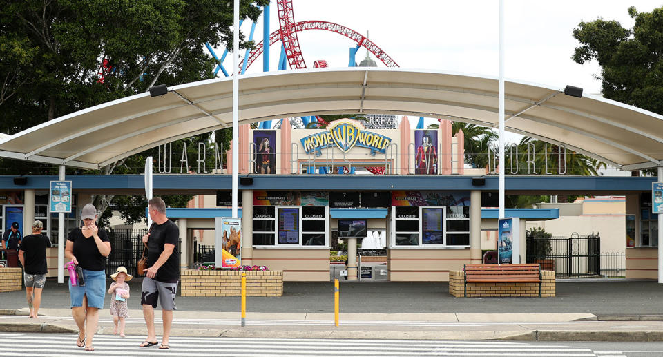 A child has been taken to hospital after falling from a ride at Movie World. Source: Getty