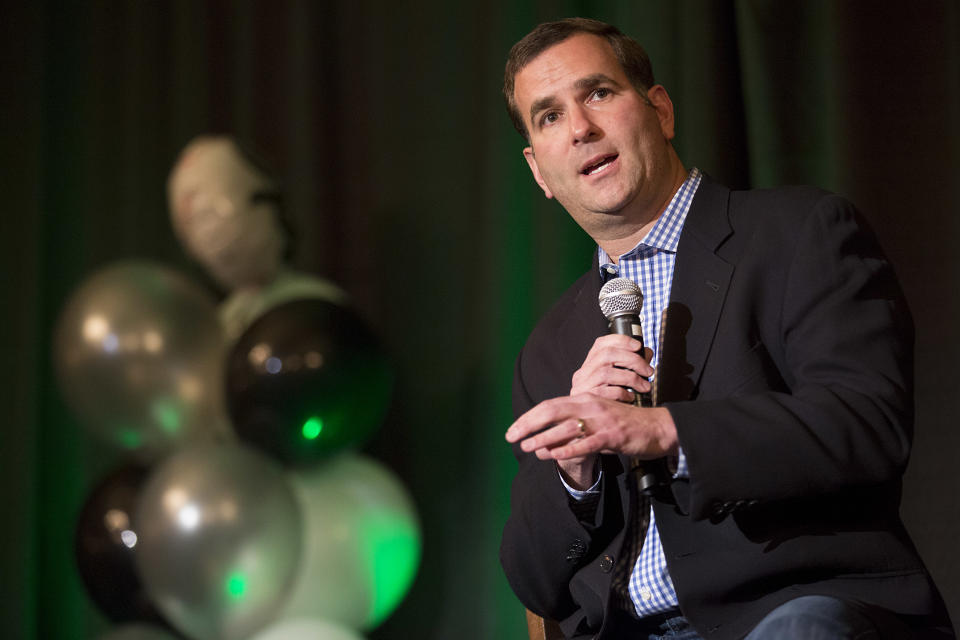 Chicago White Sox general manager Rick Hahn speaks during the baseball team's SoxFest annual fan convention, Friday, Jan. 24, 2014, in Chicago. (AP Photo/Andrew A. Nelles)