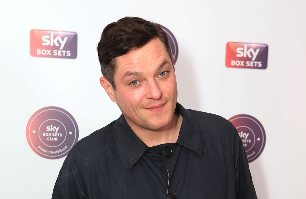 Mathew Horne was spotted with his child over the weekend credit:Bang Showbiz