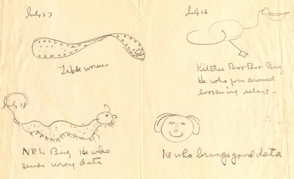 grace hopper bug drawings