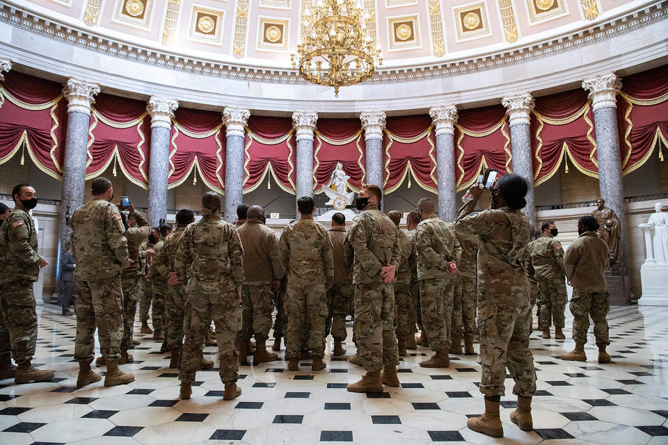 Extraordinary Photos of the National Guard at the U.S. Capitol Ahead of the Biden Inauguration