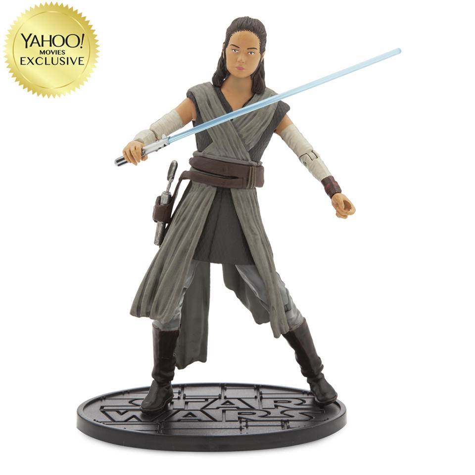 <p>“Survivor Rey faces a new set of challenges but she’s armed with her blue lightsaber.” $26.95/DisneyStore.com (Photo: Disney Store) </p>
