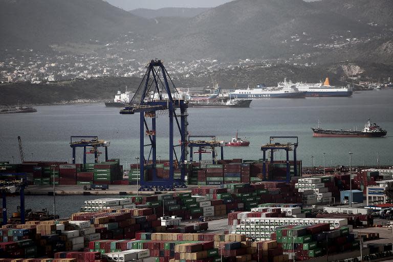 Greece's largest port in Piraeus, near Athens, on January 31, 2015