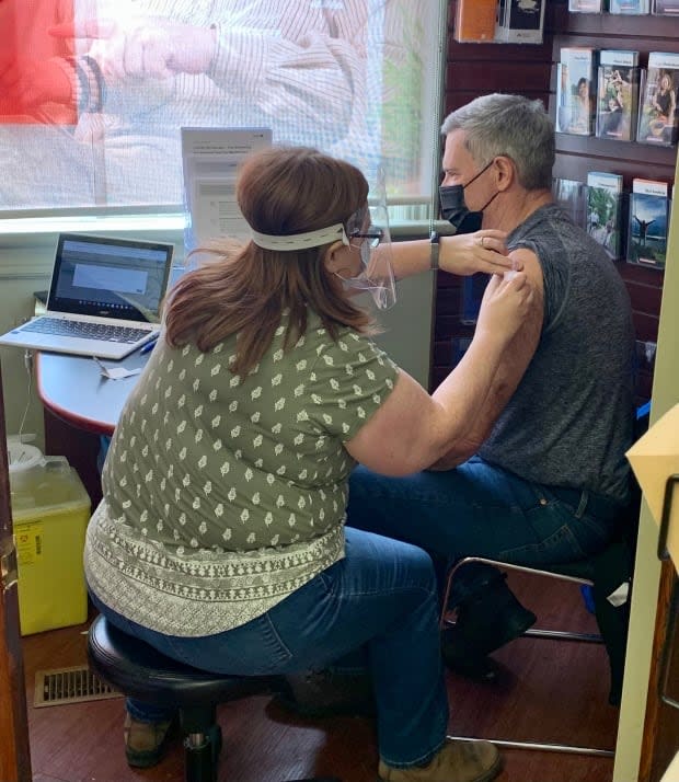 Bryan McLean of Ottawa says it's a relief he and his wife were able to get vaccinated against COVID-19 over the weekend. They drove an hour and a half to a pharmacy in Sharbot Lake. (Submitted by Bryan McLean - image credit)