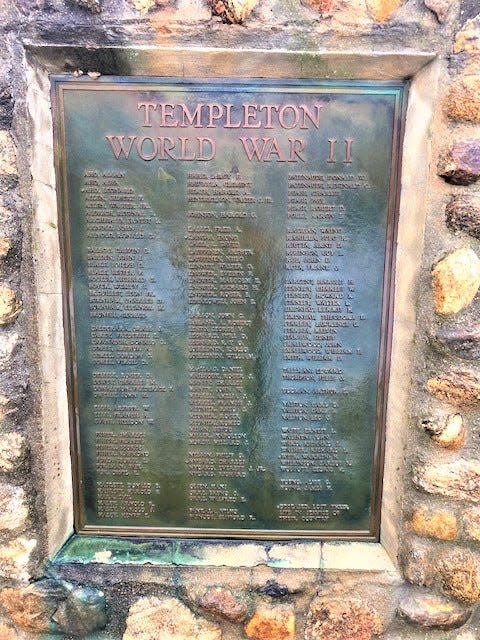 The Templeton Center World War II Monument