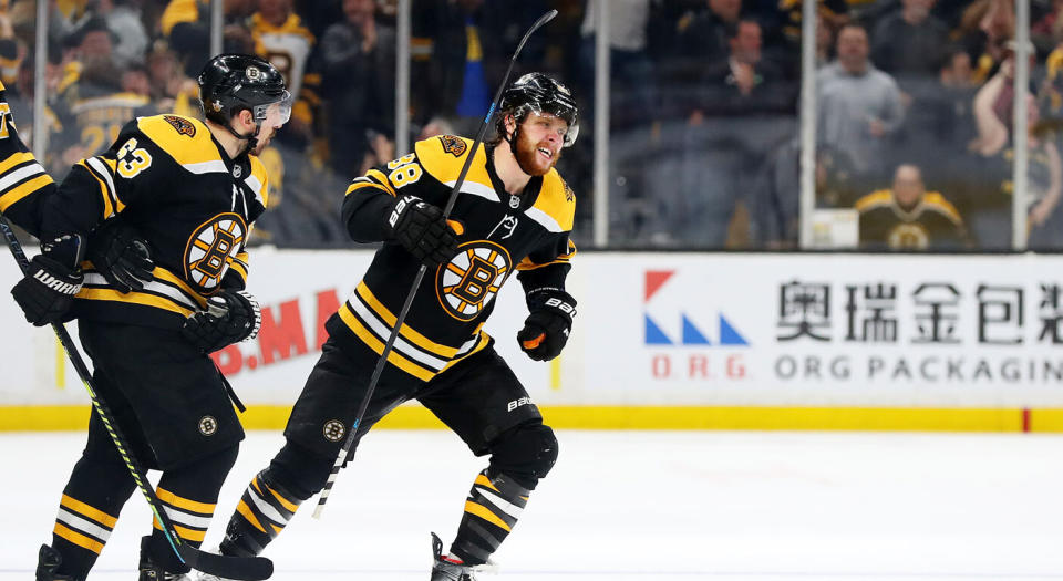 David Pastrnak got it done again. (Getty)