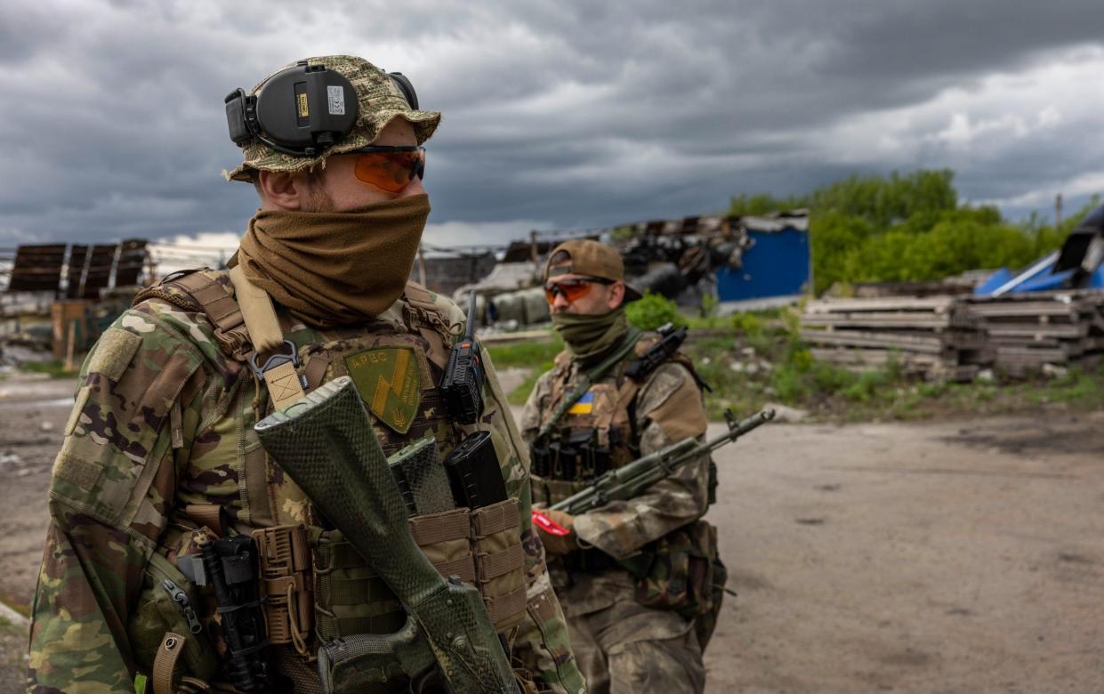 Ukrainian soldiers patrol near the frontline near Ruski Tyshky, Ukraine - John Moore/Getty Images Europe