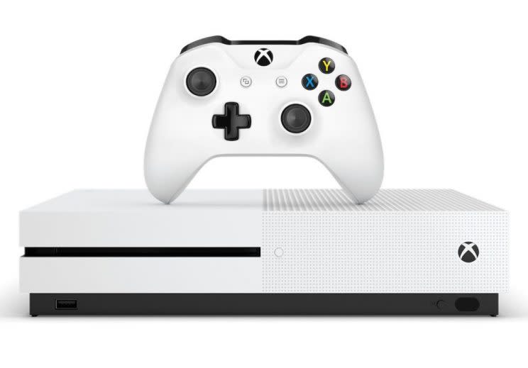 Microsoft's Xbox One S.