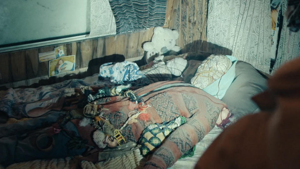 Straw doll in bed in True Detective: Night Country