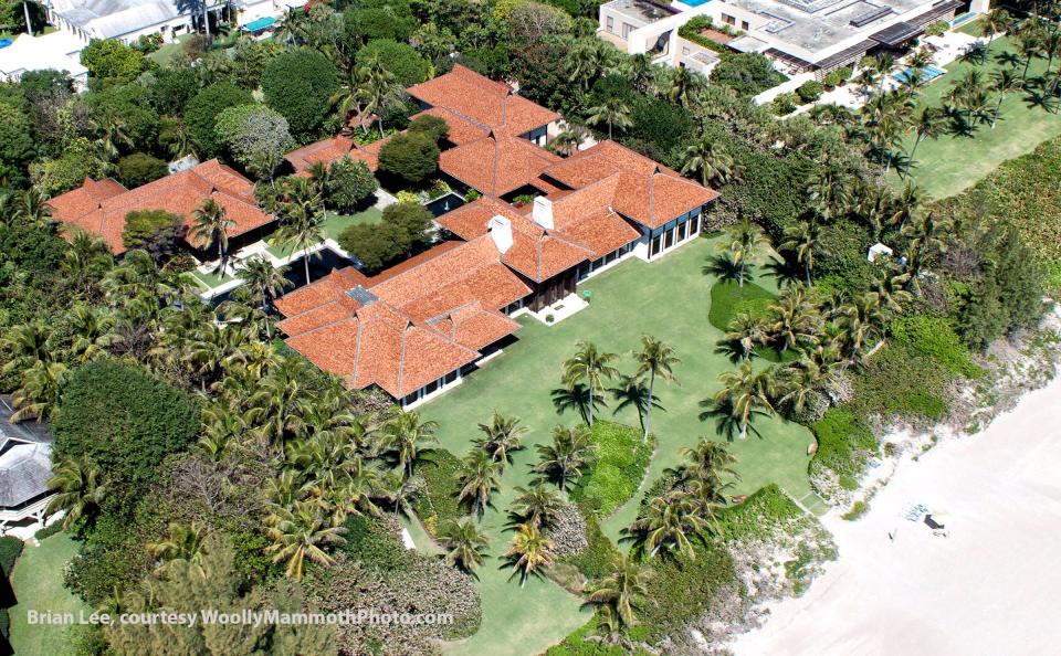 In September 2019, a company controlled by billionaire Ken Griffin paid a recorded $99.13 million for this since-demolished mansion at 60 Blossom Way in Palm Beach. The purchase squared off the oceanfront portion of the his estate. The land where this house once stood is now being for part of a mansion and guesthouse Griffin is building for his mother.