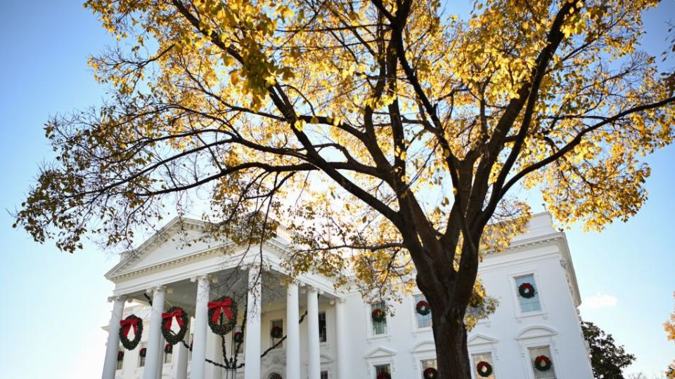 white house previews this season's holiday decorations
